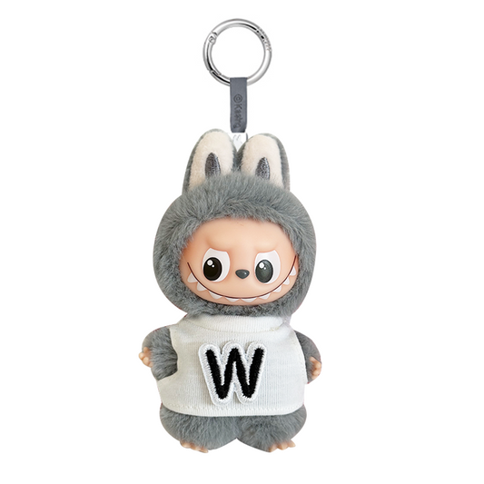 Mini Labubu Pin for Love Letter White Outfit