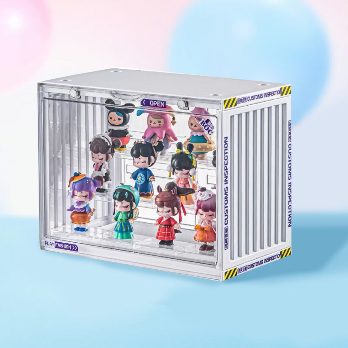 Three-Level Collectibles Display Box - White