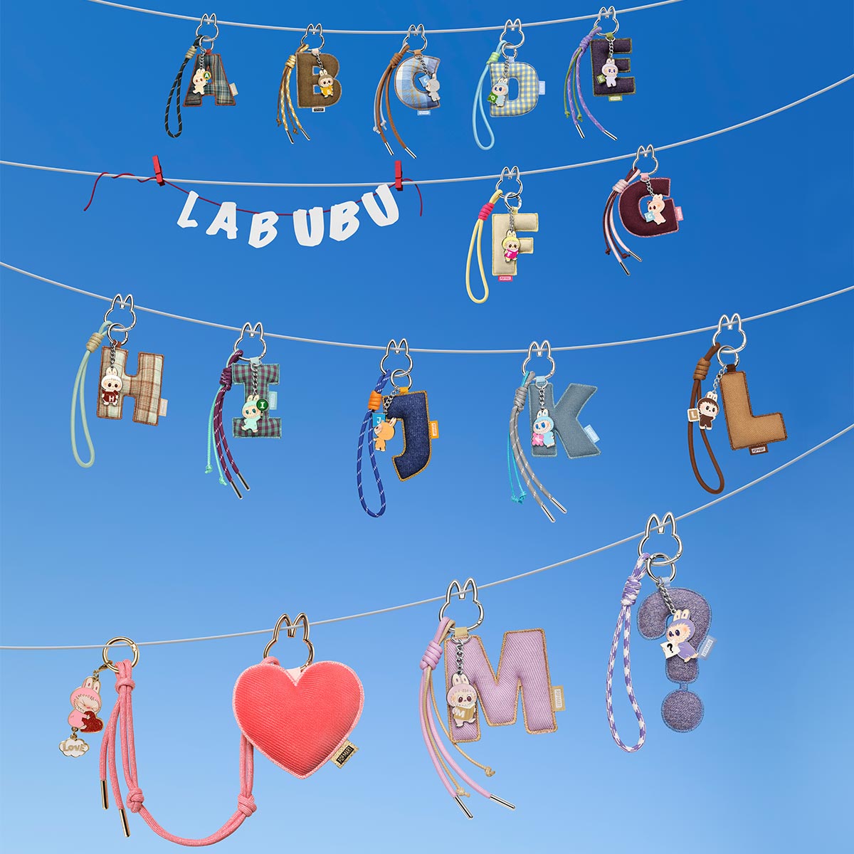 POPMART Labubu Pin for Love Series- Letter Pendant Blind Box (N-Z) PRE-ORDER 1-2 Weeks Arrive