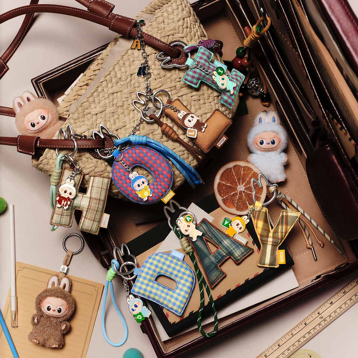 POPMART Labubu Pin for Love Series- Letter Pendant Blind Box (N-Z) PRE-ORDER 1-2 Weeks Arrive