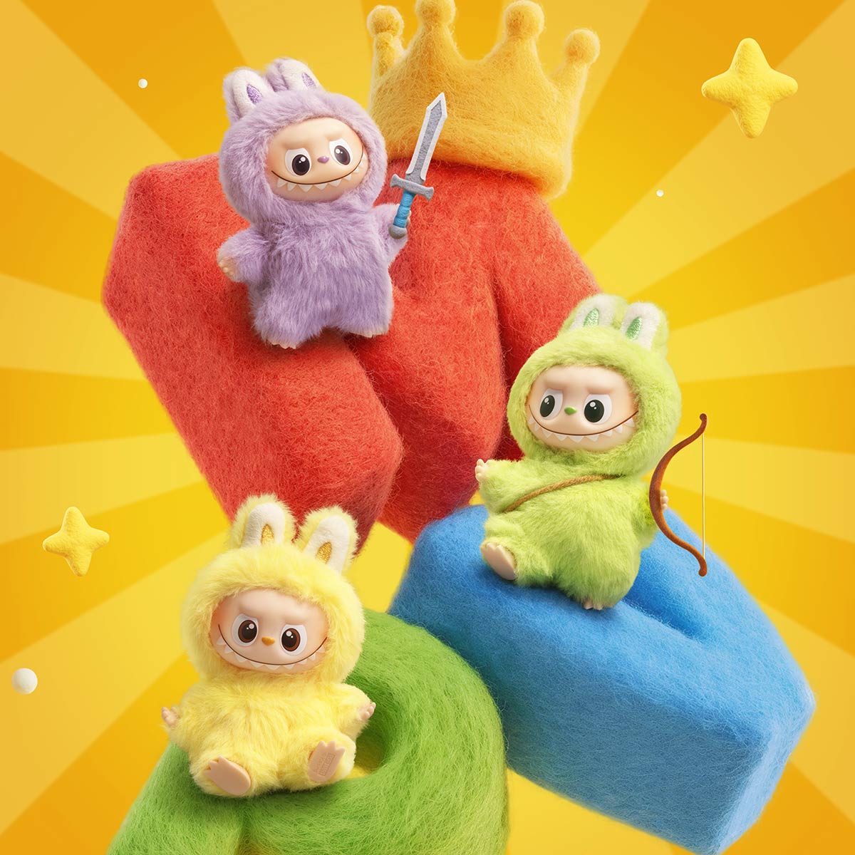 POPMART Labubu PIN FOR LOVE SERIES-Vinyl Plush Pendant Blind Box (N-Z) PRE-ORDER 1-2 Weeks Arrive