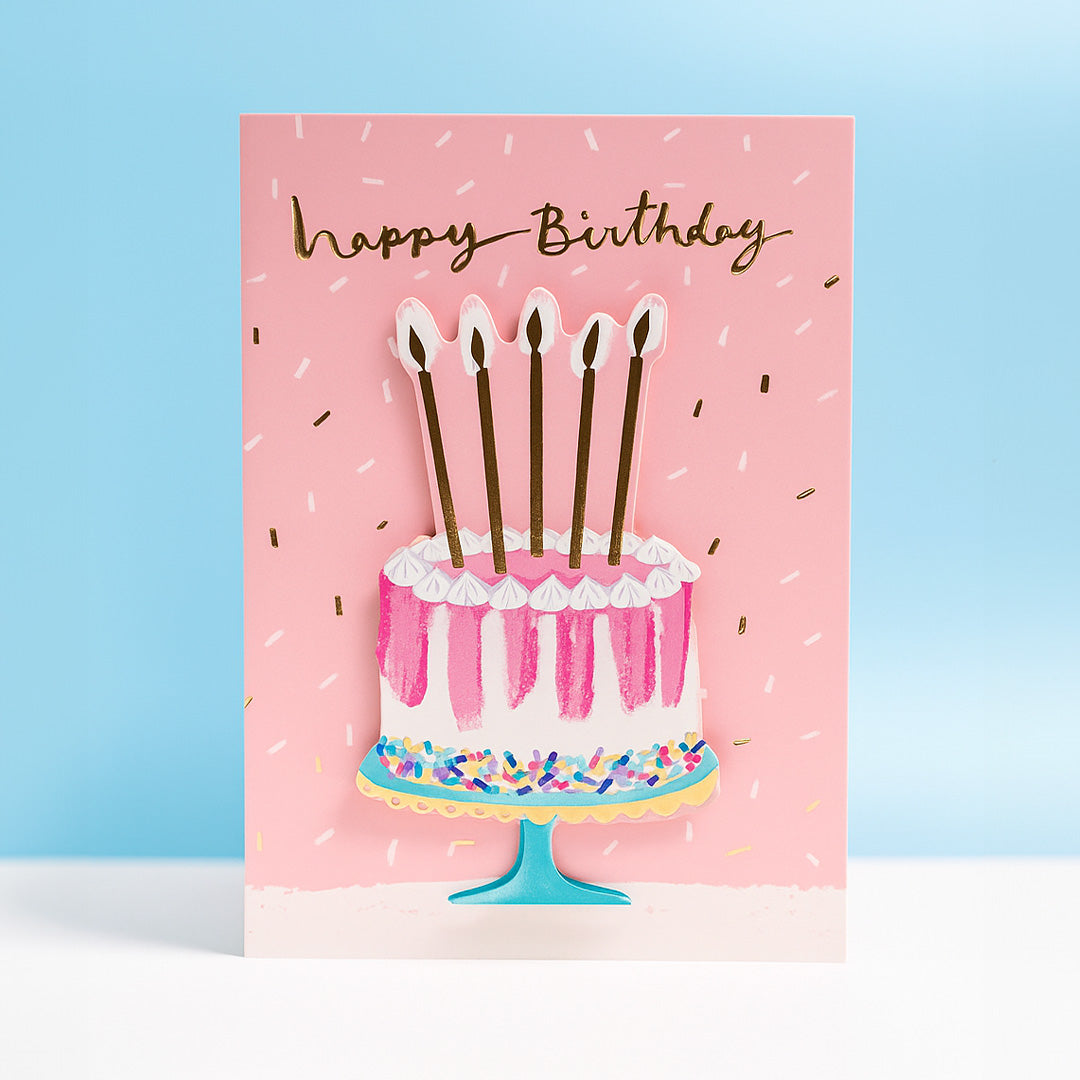 3D Birthday Cake Greeting Card
