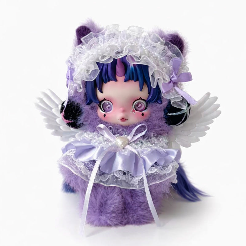Skullpanda Outfit - Purple Lace Winged Top + Headpiece