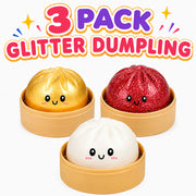 Viral Mystery Glitter Dumpling Squishy 3 Pack | AU STOCK