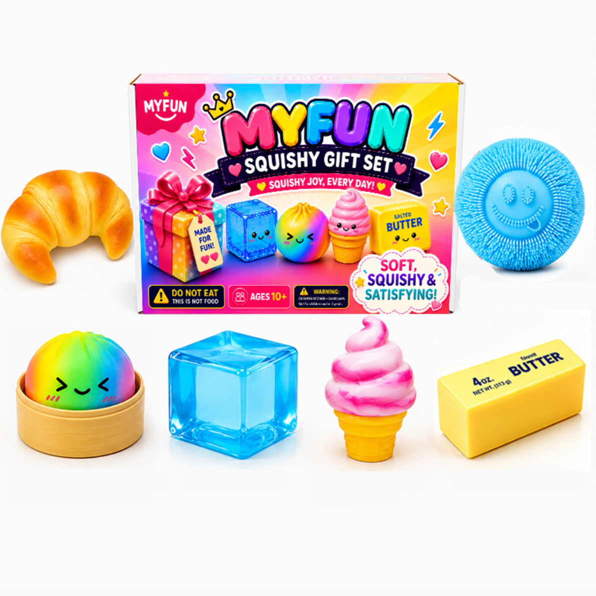 6 PCS MYFUN Squishy Gift Set Sensory Stress Relief Toy ｜ AU STOCK