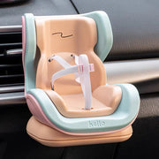 POP MART Labubu Acrylic Baby Car Seat orange + blue
