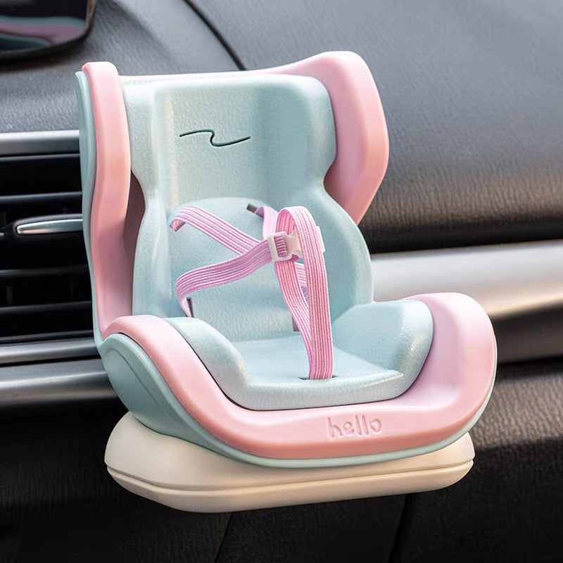 POP MART Labubu Acrylic Baby Car Seat pink + blue