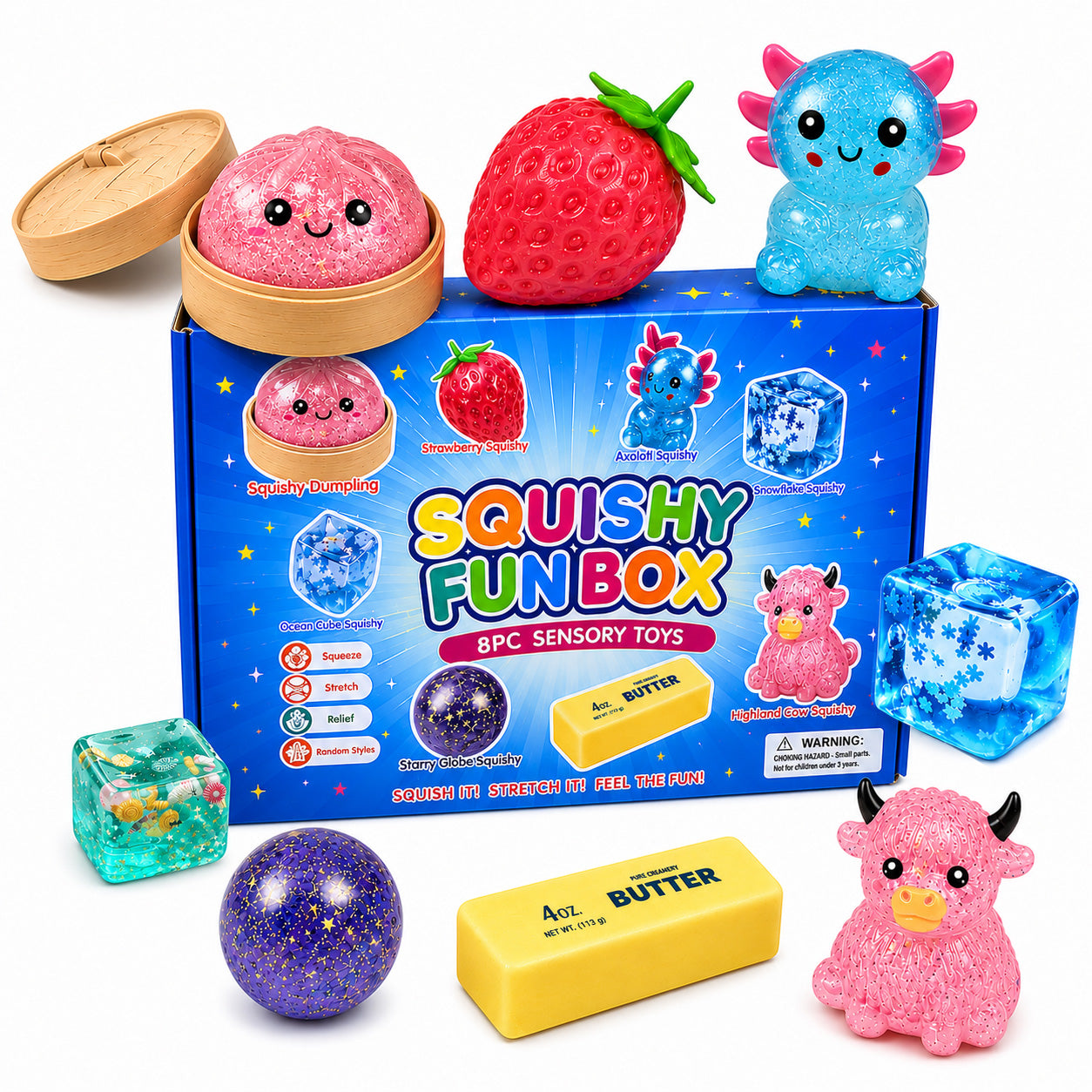 8PCS Squishy Gift Set Sensory Stress Relief Toy | AU STOCK