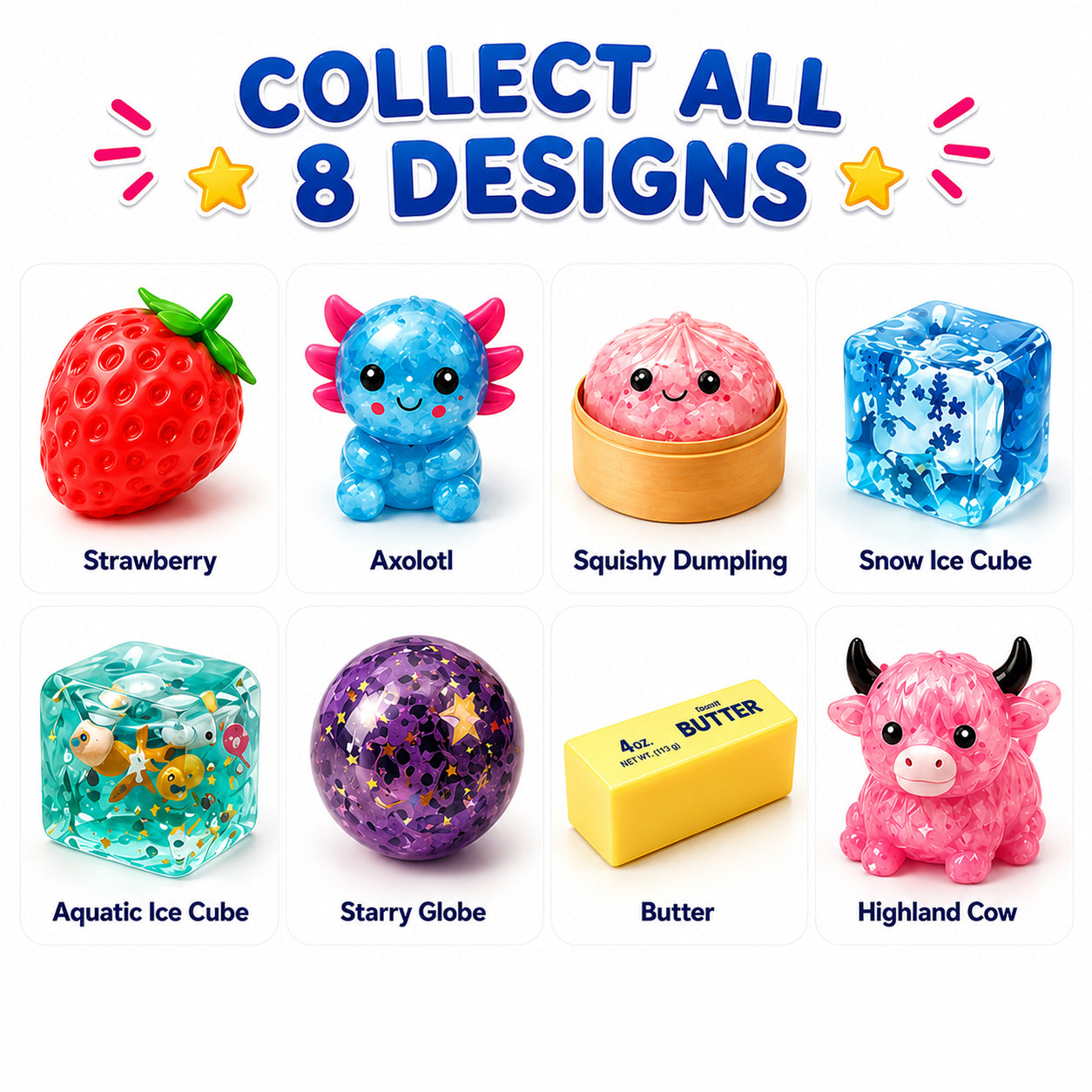 8PCS Squishy Gift Set Sensory Stress Relief Toy | AU STOCK
