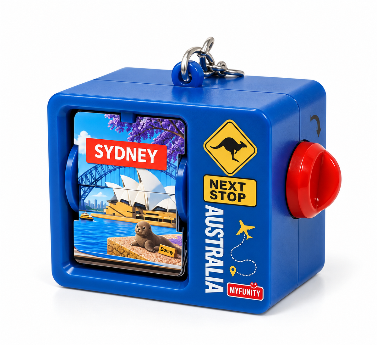 Australia Travel Flipbook Magnet Keychain Souvenir