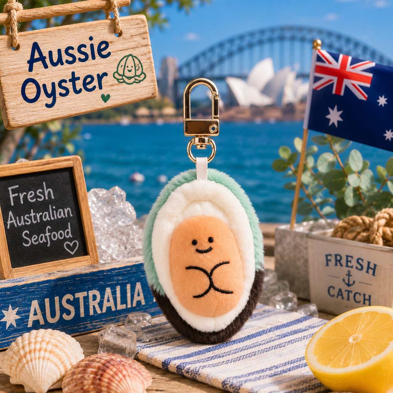 Australian Mussel Buddy Souvenir Keychain