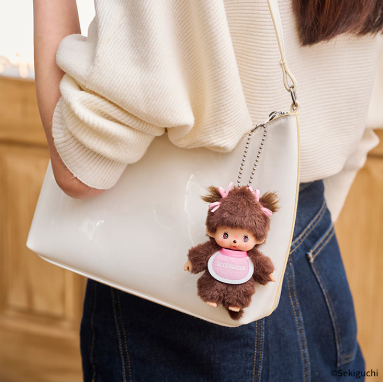 Authentic Monchhichi Bebichhichi Plush Keychain