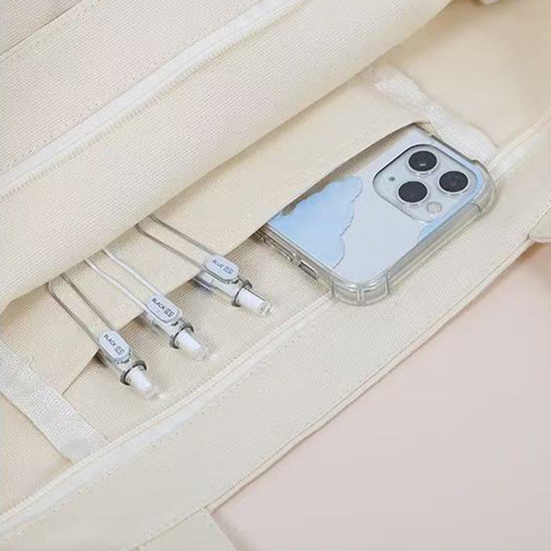 Authentic Miffy White Canvas Tote Bag Large Capacity Shoulder Bag