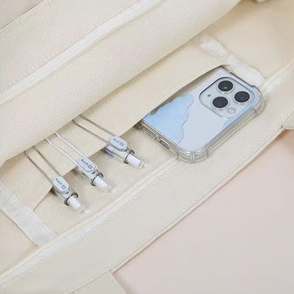 Authentic Miffy White Canvas Tote Bag Large Capacity Shoulder Bag