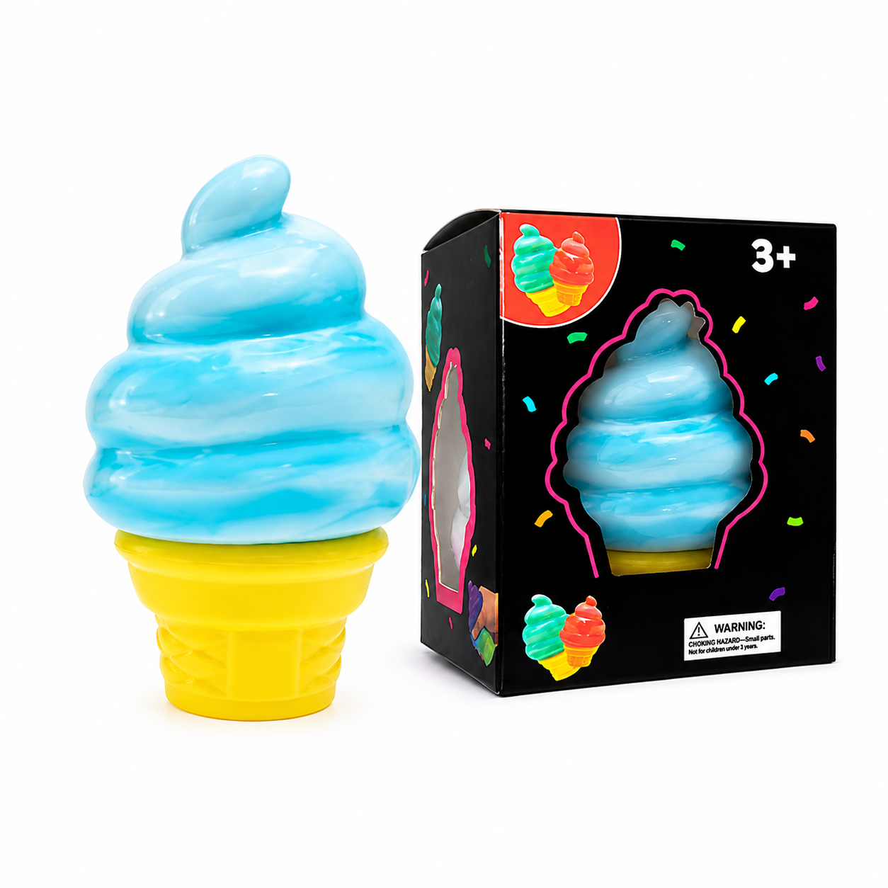 Blue Ice Cream Stress Relief Squishy Sensory Stress Toy