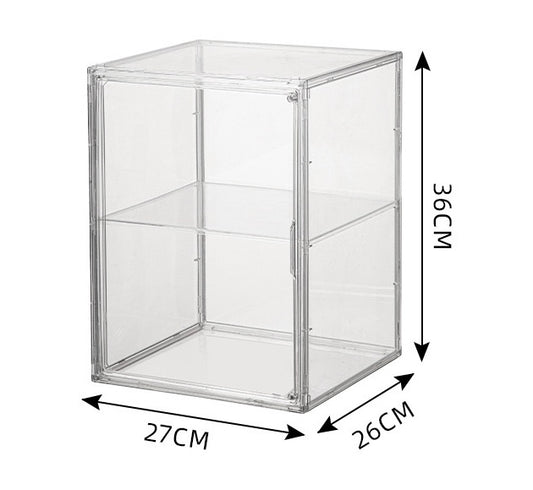 Transparent Acrylic  Display Box Container with One Separate Panel