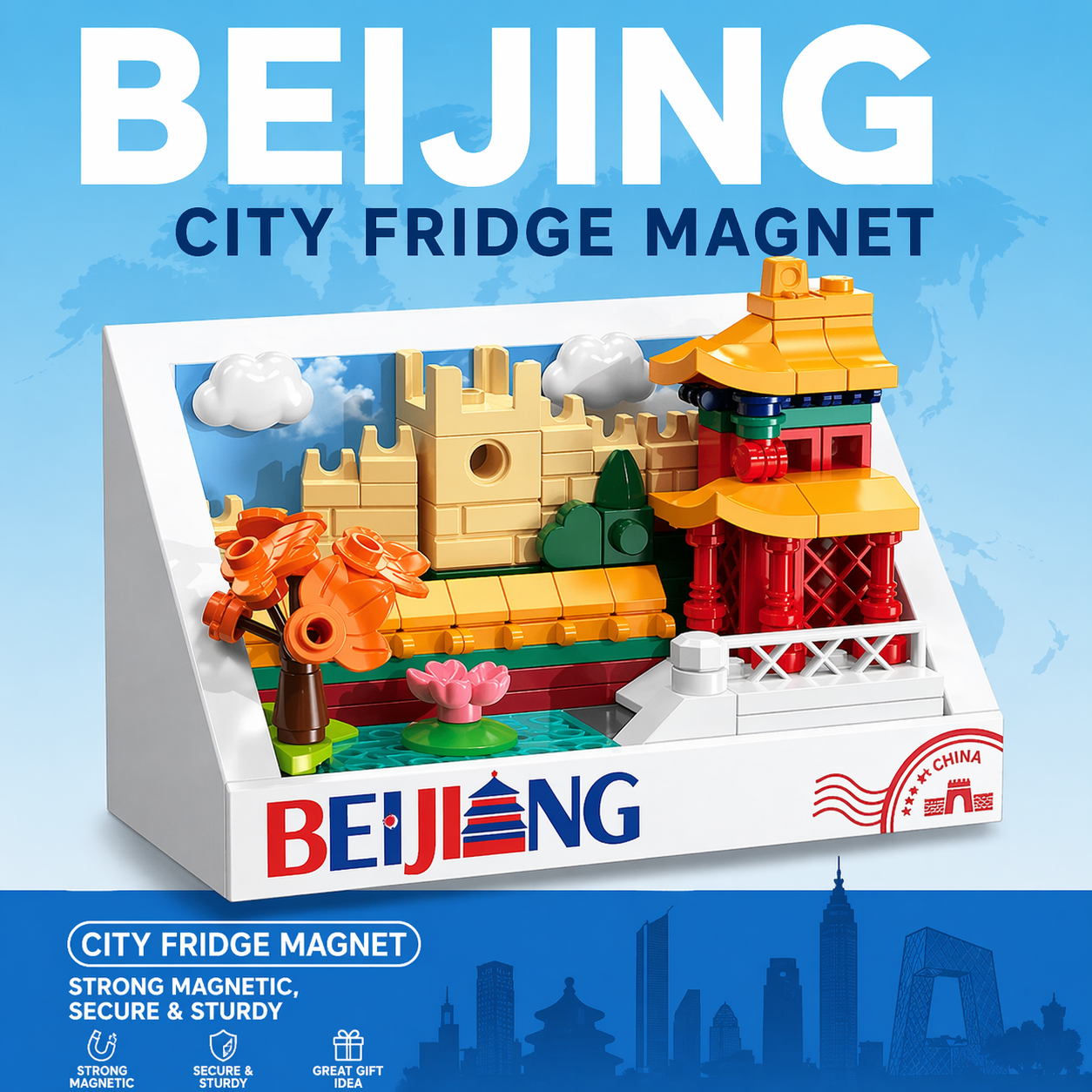 Cityscape Memory - Mini City Fridge Magnet Display
