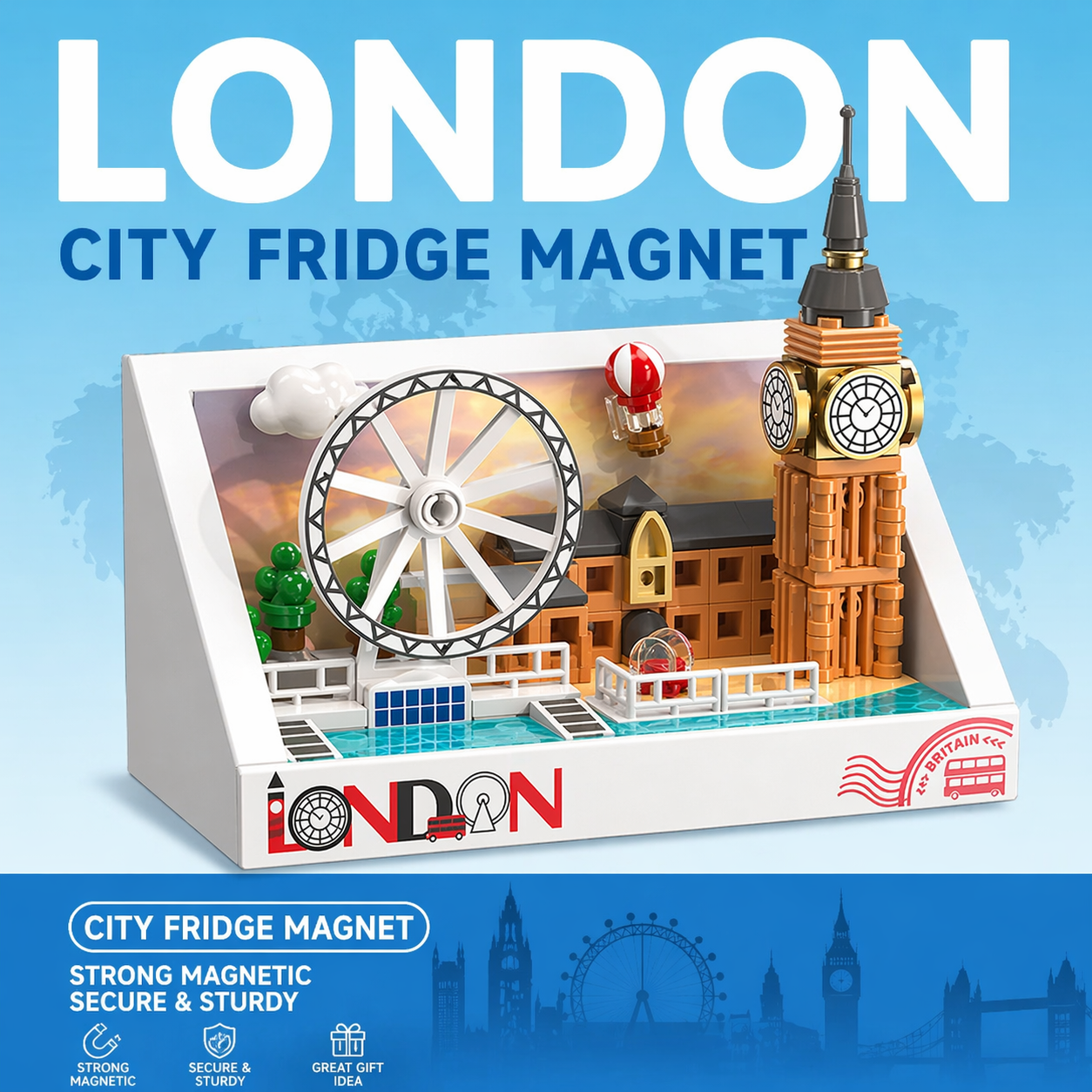 Cityscape Memory - Mini City Fridge Magnet Display