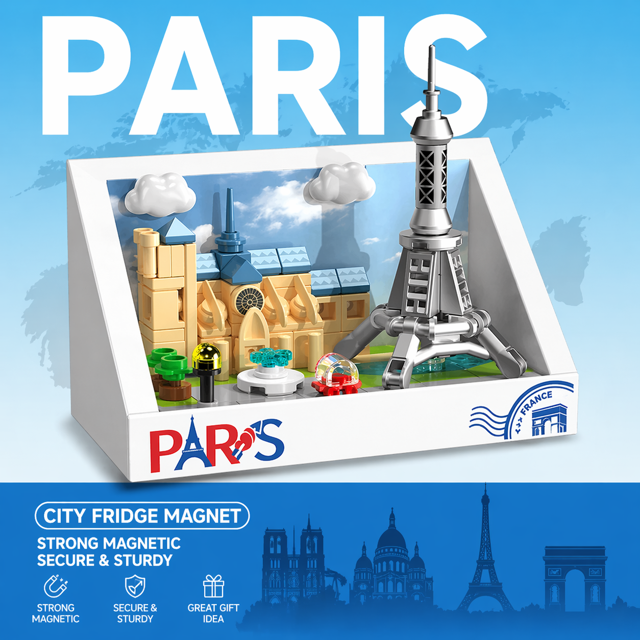 Cityscape Memory - Mini City Fridge Magnet Display