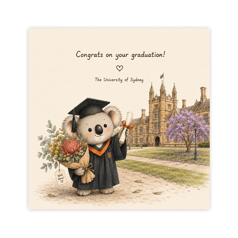 Congrats on Your Graduation - University Post Card