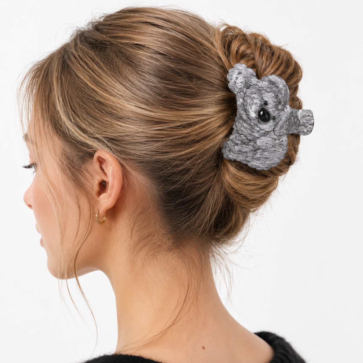 Cute Grey Koala Hair Claw Clip | Australian Souvenir Gift