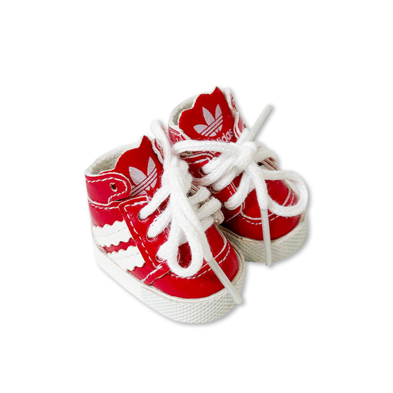 Labubu Outfit - Red and white sneakers