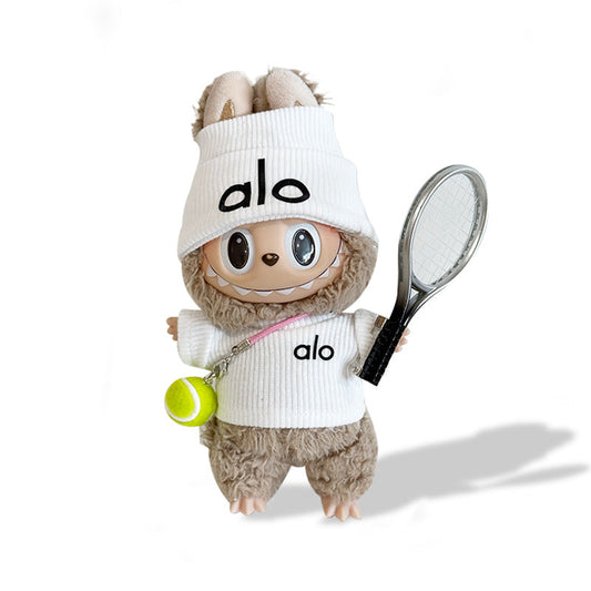 Labubu Outfit - Tennis Set Cap +Top + Tennis balls + Tennis Racket