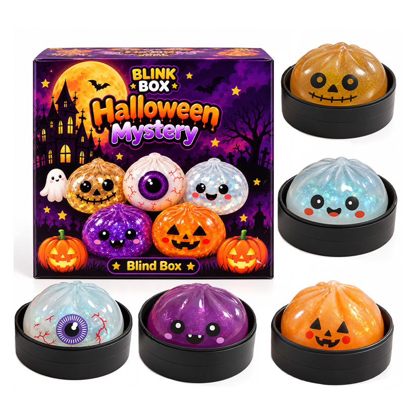 Halloween Mystery Dumpling Squishy Gift Set – 5PCS Blind Box | AU Stock