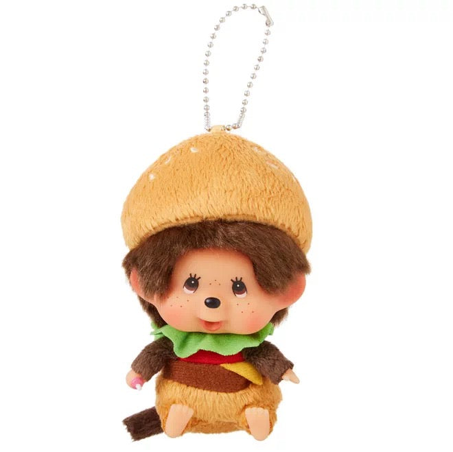 Authentic Monchhichi Hamburger Series Keychain (Pre-order 1 week arrive)