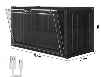 LED Luminous Display Box Container - PURE BLACK