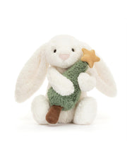 Jellycat Bashful Bunny with Christmas Tree 18CM