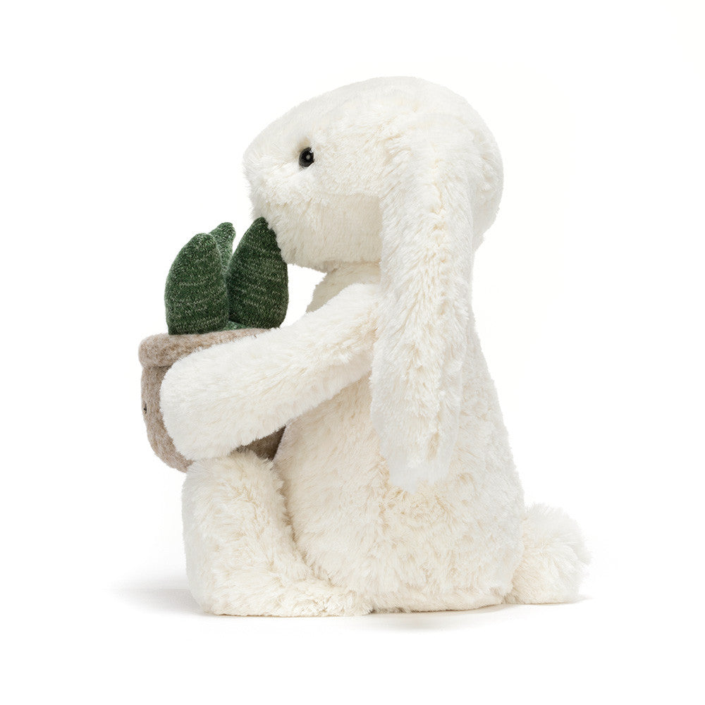 Jellycat Cream Bunny with Plant Medium 31CM