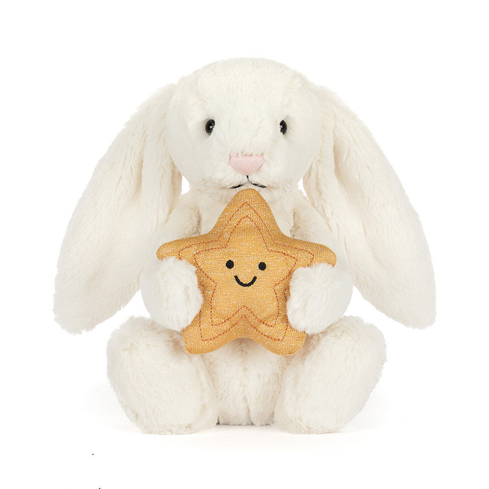 Jellycat Cream Bunny with Star Medium 31CM