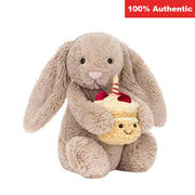 Jellycat Bashful Beige Bunny 'Birthday' Medium 31cm