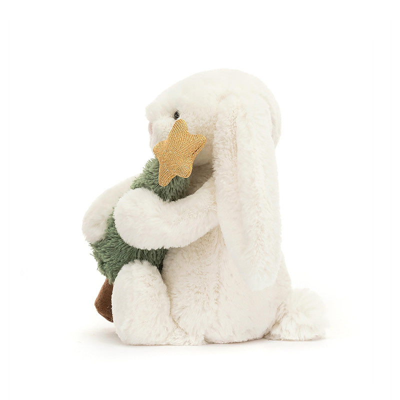 Jellycat Bashful Bunny with Christmas Tree 18CM