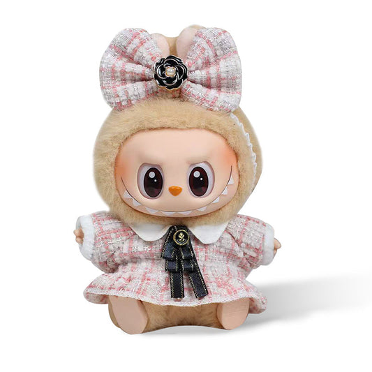 Toy Outfit- Pink Skirt + Pink Bow