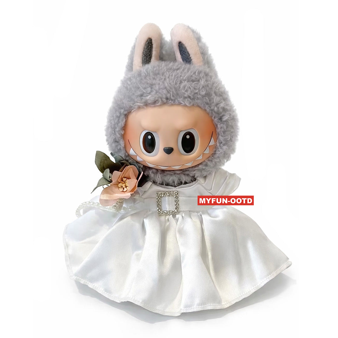 Labubu Outfit - Wedding Dress + Flower