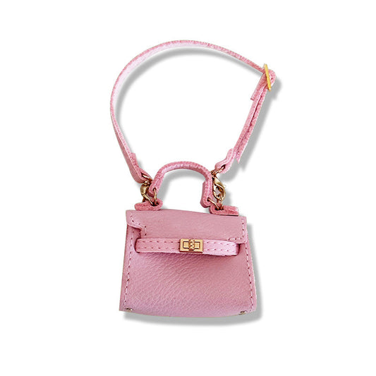 Labubu Fashion Outfit - Labubu Pink Leather H Style Bag