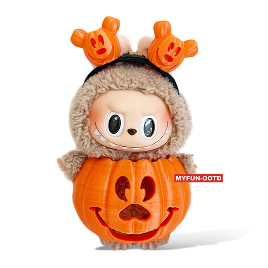 Labubu Outfit - 3D Printed Halloween Pumpkin + Headband