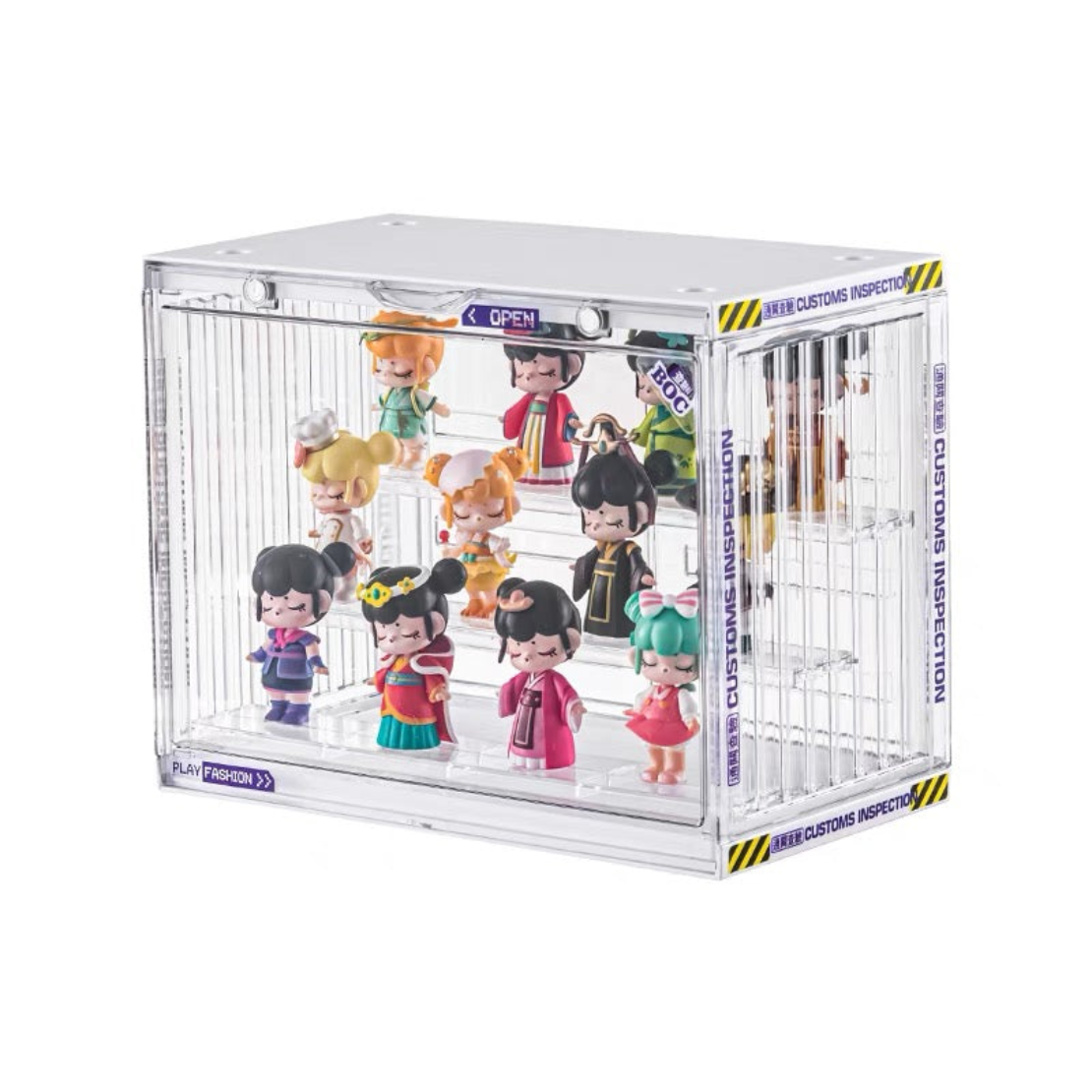 Three-Level Collectibles Display Box - Transparent