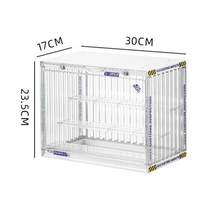 Three-Level Collectibles Display Box - Transparent