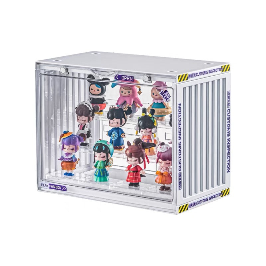 Three-Level Collectibles Display Box - White