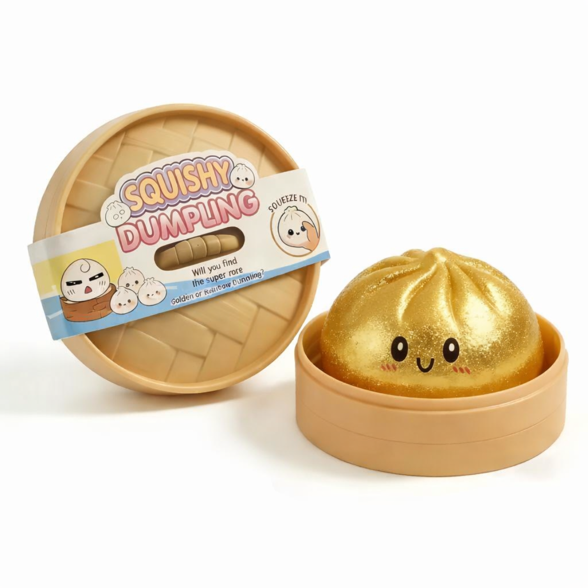 The Viral Dumpling Sensory Squishy Stress Relief Toy with Box Blind Box (10cm)