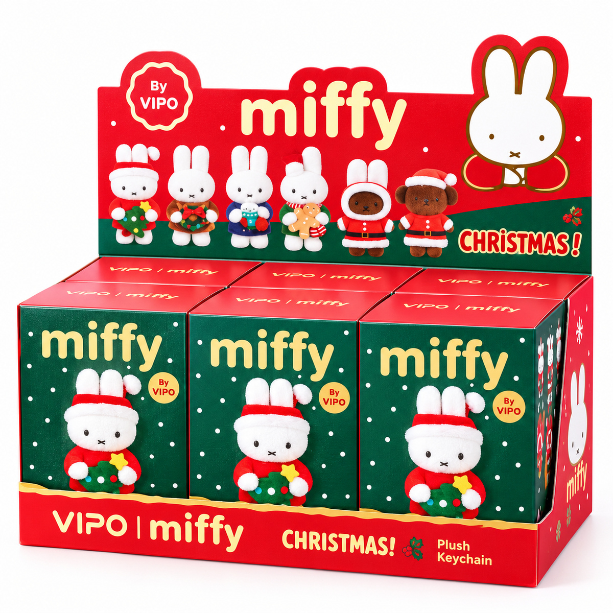 Miffy Christmas Series Plush Keychains Blind Box