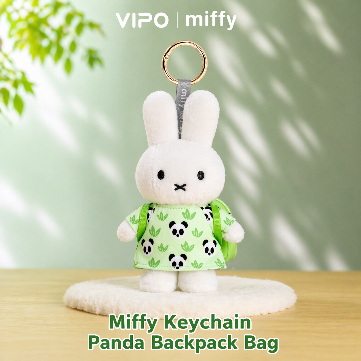 VIPO Miffy Panda Series Plush Keychain