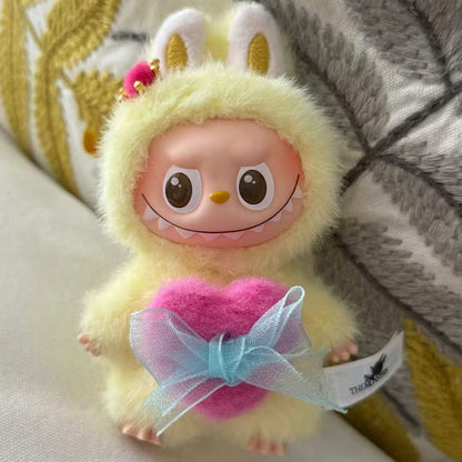 Mini Labubu Pin for Love Little Crown + Little Heart Outfit