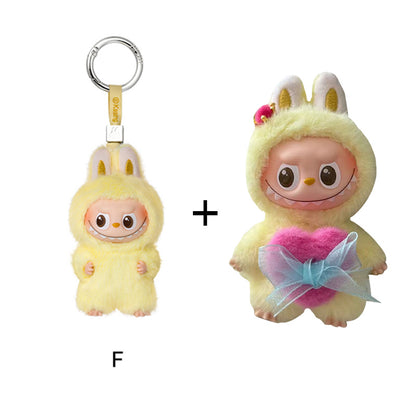 Mini Labubu Pin for Love Little Crown + Little Heart Outfit