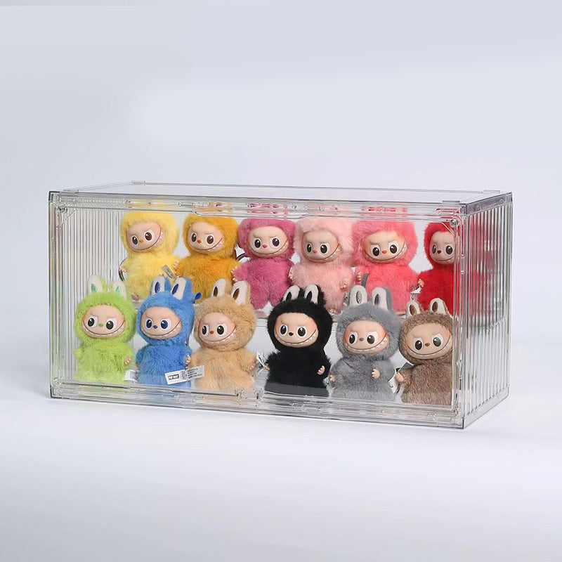Mini Labubu Pin for Love Transparent Display Case