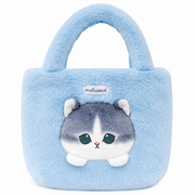 Mofusand Authentic Furry Plush Tote Bag – Blue