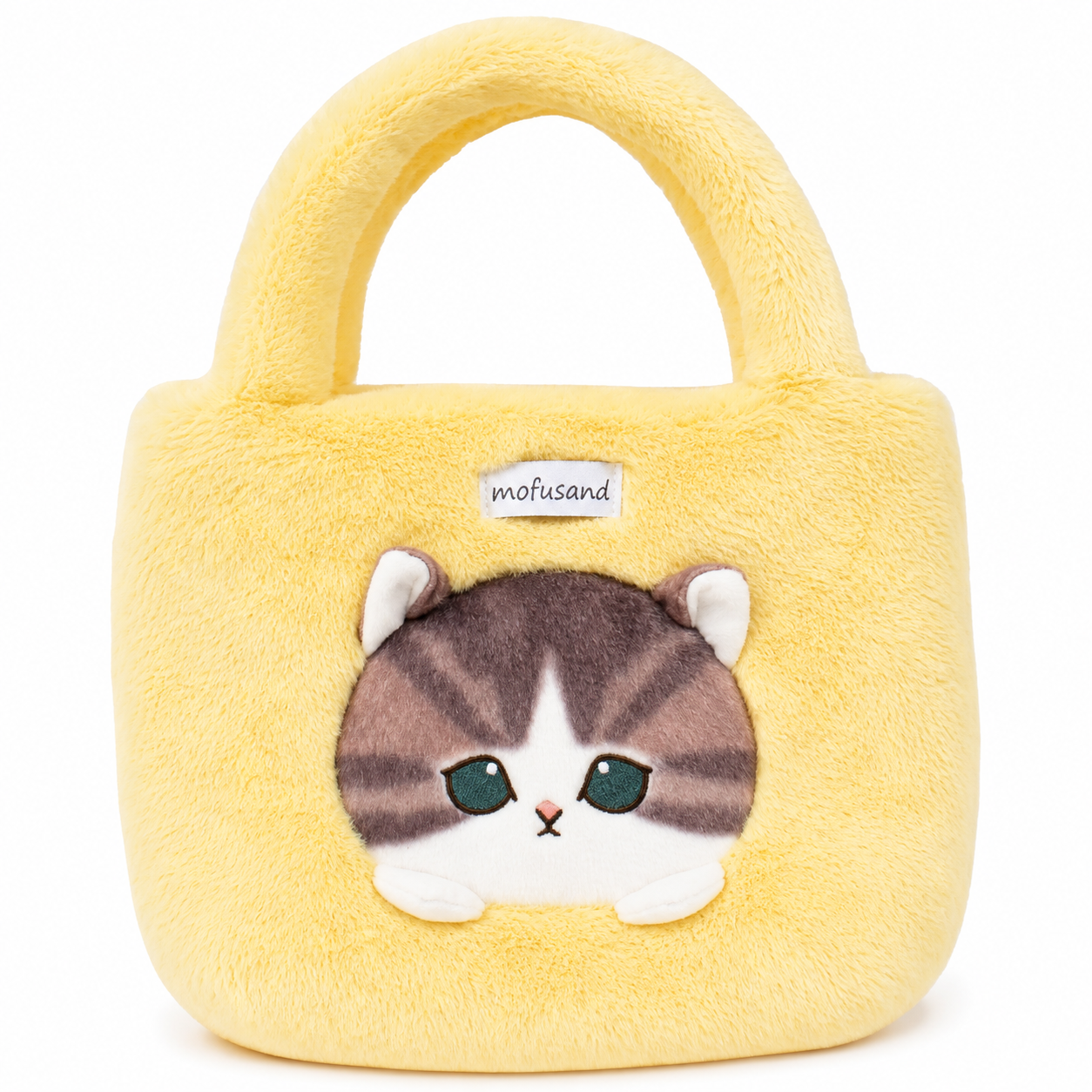 Mofusand Authentic Furry Plush Tote Bag – Yellow